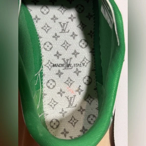 Authentic Louis Vuitton Charlie sneaker white & green